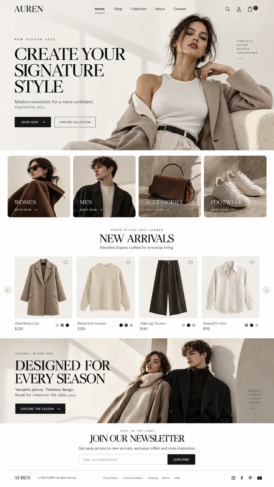 Websites & E-Commerce design concept